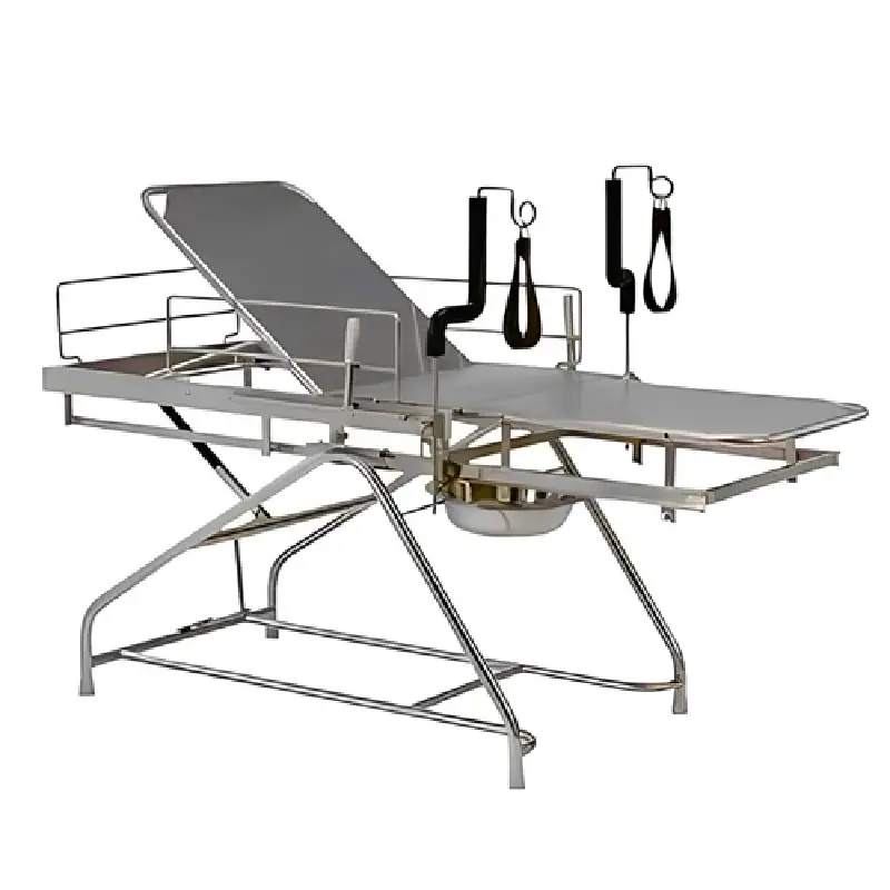 Labor Table Telescopic SS with Mattress & Foot Step 304 Grade